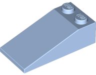 Brick Sloped 18° 4 x 2 in Bright Light Blue