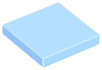 Tile 2 x 2 with Groove in Bright Light Blue
