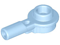 Plate Special Round 1 x 1 with Hollow Stud and Horizontal Bar 1L in Bright Light Blue