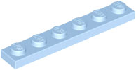 Plate 1 x 6 in Bright Light Blue
