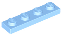 Plate 1 x 4 in Bright Light Blue