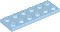 Plate 2 x 6 in Bright Light Blue