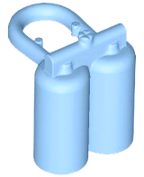 Minifig Neckwear Airtanks with Large Holes in Bright Light Blue