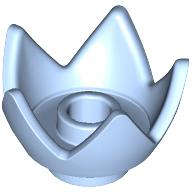 Crown / Flower / Egg Shell Half in Bright Light Blue