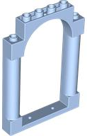 Panel 1 x 6 x 7 with 2 Columns and Arch in Bright Light Blue