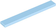 Tile 1 x 8 with Groove in Bright Light Blue