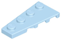 Wedge Plate 4 x 2 Left in Bright Light Blue