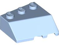 Brick Wedged, Sloped 45° 3 x 3 Left in Bright Light Blue