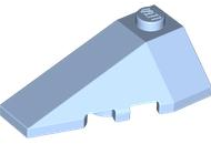 Brick Wedged, Sloped 4 x 2 Triple Left in Bright Light Blue