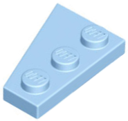 Wedge Plate 3 x 2 Right in Bright Light Blue