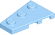 Wedge Plate 3 x 2 Left in Bright Light Blue