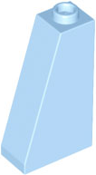 Brick Sloped 75° 2 x 1 x 3 with Hollow Stud in Bright Light Blue