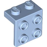 Bracket 1 x 2 - 2 x 2 in Bright Light Blue
