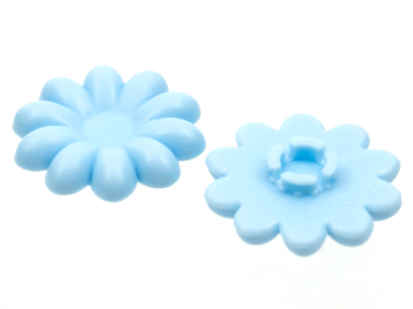 Clikits Icon, Flower 2 x 2 Large, 10 Petals with Pin [Frosted] in Bright Light Blue