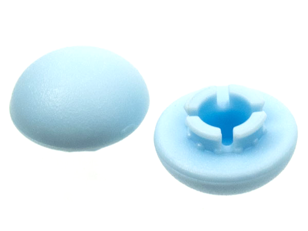 Clikits Icon, Round 2 x 2 Small, Thick with Pin in Bright Light Blue