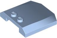 Brick Wedged, Curved Triple 4 x 4 x 2/3 with 2 Studs in Bright Light Blue