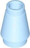 Cone 1 x 1 [Top Groove] in Bright Light Blue
