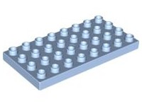 Duplo Plate 4 x 8 in Bright Light Blue