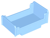 Duplo Bed 3 x 5 x 1 2/3 in Bright Light Blue