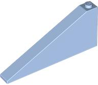 Brick Sloped 25° 1 x 8 x 3 in Bright Light Blue