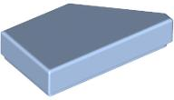 Tile 1 x 2 with Stud Notch Left in Bright Light Blue