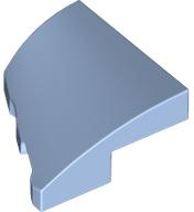 Brick Wedged, Curved 2 x 2 with Stud Notch Right in Bright Light Blue