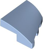 Brick Wedged, Curved 2 x 2 with Stud Notch Left in Bright Light Blue