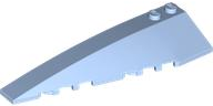 Brick Wedged, Curved 10 x 3 Left in Bright Light Blue