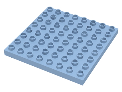 Duplo Plate 8 x 8 in Bright Light Blue