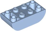 Brick Curved Inverted 2 x 4 Double in Bright Light Blue