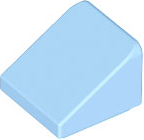 Brick Sloped 30° 1 x 1 x 2/3 (Cheese Slope) in Bright Light Blue