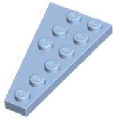 Wedge Plate 6 x 3 Right in Bright Light Blue