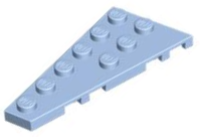 Wedge Plate 6 x 3 Left in Bright Light Blue