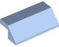 Brick Sloped 45° 2 x 4 with 2/3 Inverted Cutout and no Studs in Bright Light Blue