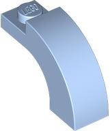 Brick Arch 1 x 3 x 1 2/3 Curved Top in Bright Light Blue