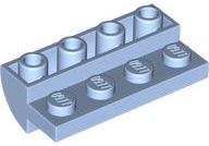 Brick Curved Inverted 2 x 4 with 1 x 4 Cutouts in Bright Light Blue