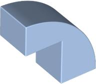Brick Curved 1 x 2 x 1 2/3 with 1 Cutout in Bright Light Blue