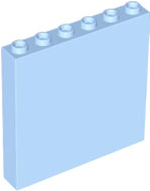 Panel 1 x 6 x 5 in Bright Light Blue