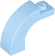 Brick Arch 1 x 3 x 2 Curved Top in Bright Light Blue