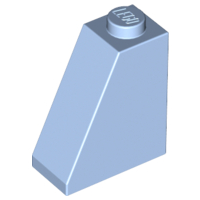 Brick Sloped 65° 2 x 1 x 2 in Bright Light Blue