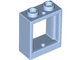 Window 1 x 2 x 2 Flat Front in Bright Light Blue