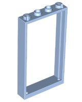 Door Frame 1 x 4 x 6 Type 2 in Bright Light Blue