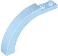 Brick Arch 1 x 6 x 3 1/3 Curved Top in Bright Light Blue