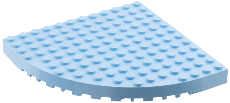 Brick Round Corner 12 x 12 in Bright Light Blue