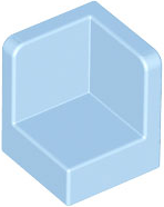 Panel 1 x 1 x 1 Corner in Bright Light Blue