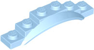 Wheel Arch, Mudguard, 1 1/2 x 6 x 1 [Arch Extended] in Bright Light Blue