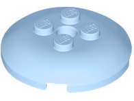 Dish 4 x 4 with 4 Studs in Bright Light Blue