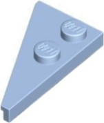 Wedge Plate 2 x 4 27° Right in Bright Light Blue