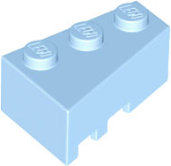 Brick Wedged, Angled 3 x 2 Right in Bright Light Blue