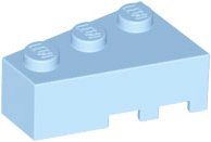 Brick Wedged, Angled 3 x 2 Left in Bright Light Blue
